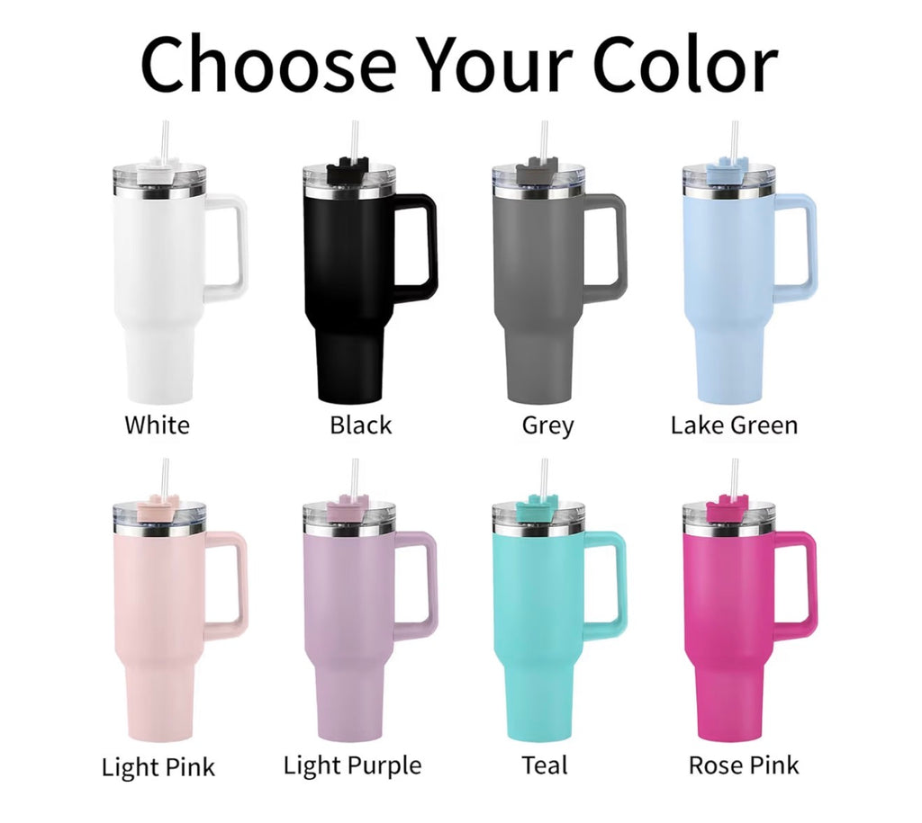 Personalized 40oz Stainless Steel Tumbler with Handle