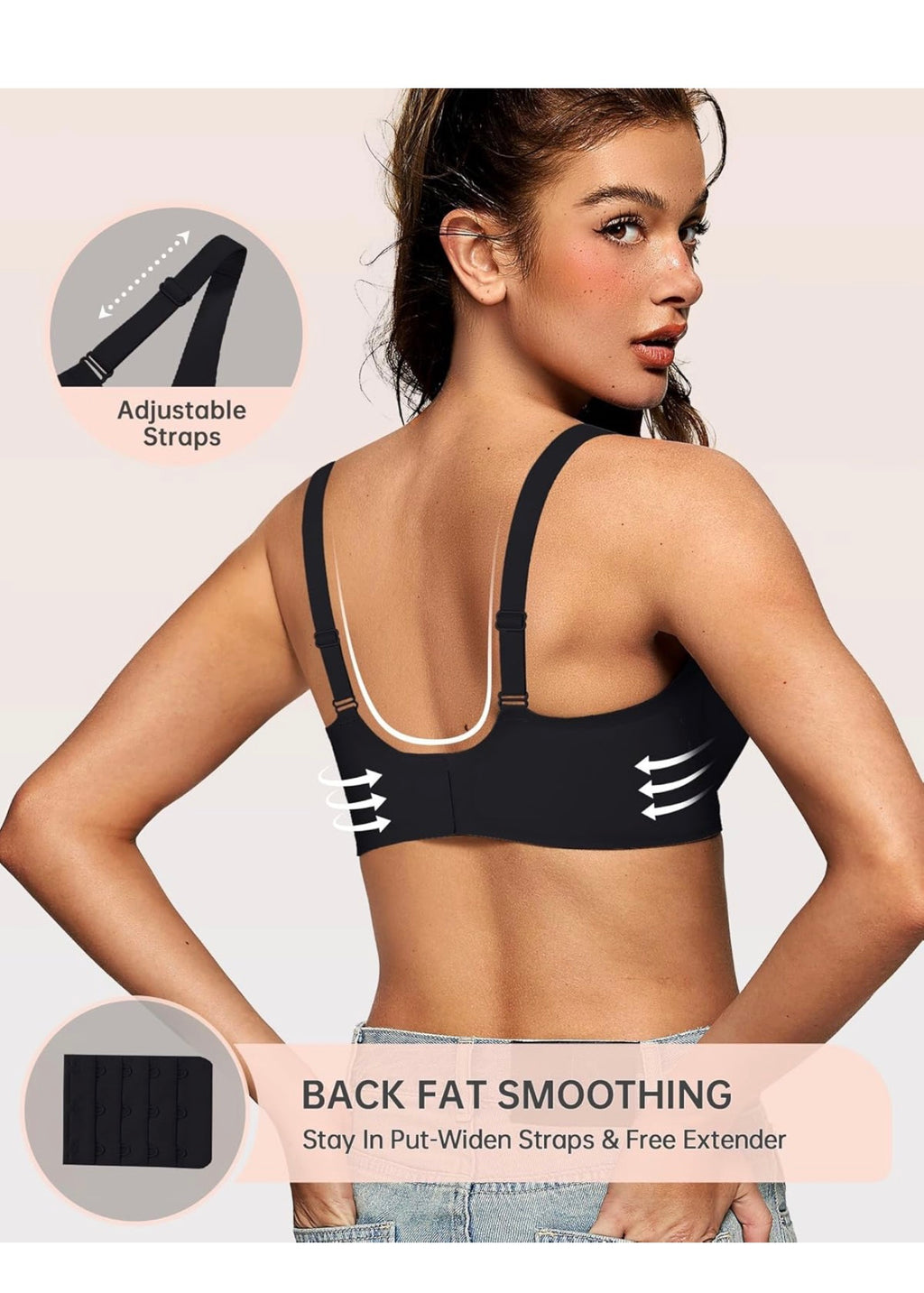 OEAK Women’s Deep V Seamless Comfort Bra